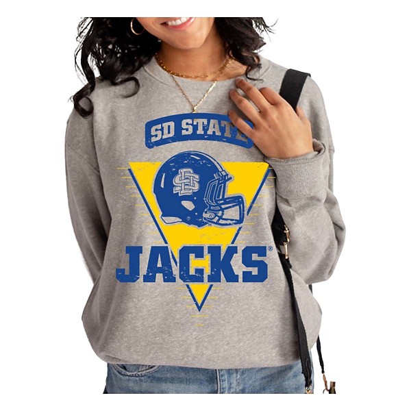 Gameday Social Women's South Dakota State Jackrabbits Elway Triangle Crewneck Sweatshirt product image