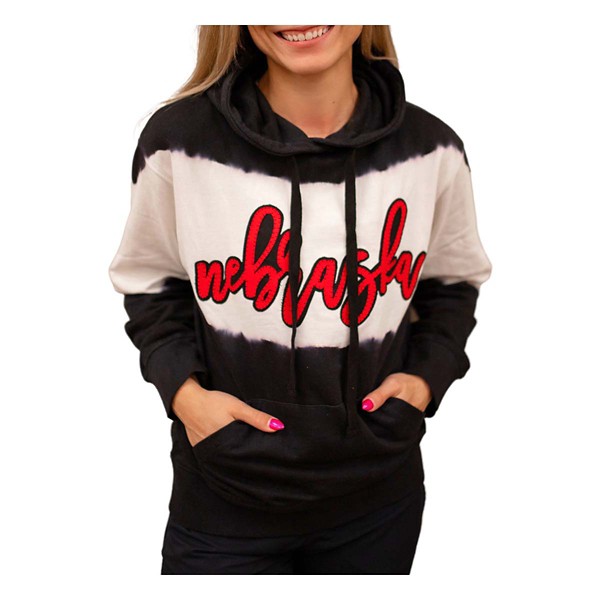 Ash and Ash Co Women's Nebraska Cornhuskers Cursive Watercolor Hoodie product image