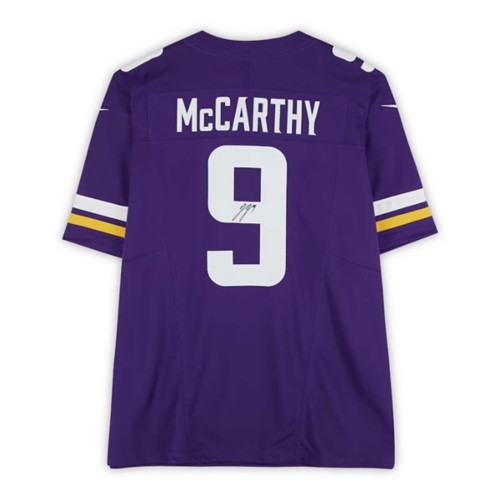 Fanatics Authentic Minnesota Vikings J.J. McCarthy Autographed Purple Nike Limited Jersey - Primary Image