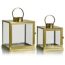 StyleCraft Home Collection Polished Gold Lantern Set