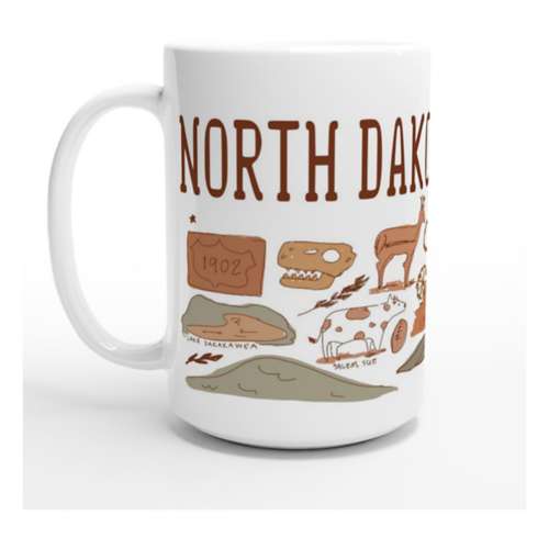 Ivory and Sage 1902 North Dakota Scheels Traveled Mug