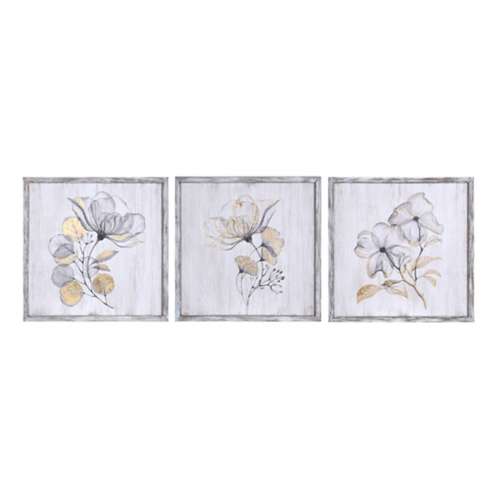 StyleCraft Home Collection Flower Trio Framed Prints