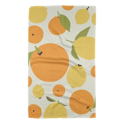 GEOMETRY Sunny Lemons And Oranges Tea Towel