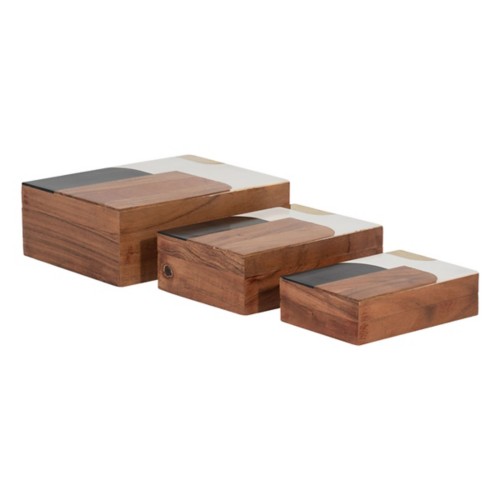 Sagebrook Home Resin Mid-Century Boxes - Primary Image