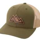Men's Range Leather Mountain Icon Snapback Hat