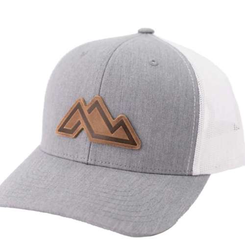 Men's Range Leather Mountain Icon Snapback Hat