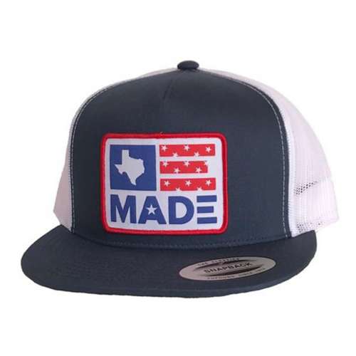 Men's Bullzerk Texas Made Patched Flat Bill Snapback Hat