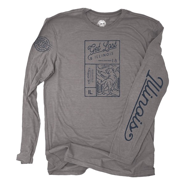 Men's Duck Co. Illinois Postmark Dog Long Sleeve T-Shirt product image