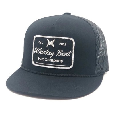 Whiskey Bent Hat Co. Black Top Snapback Hat