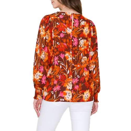 Women's Staccato Floral Long Sleeve Blouse