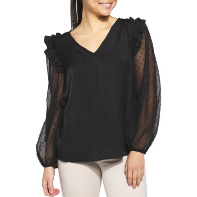 Women's Staccato Lace Long Sleeve V-Neck Blouse | SCHEELS.com