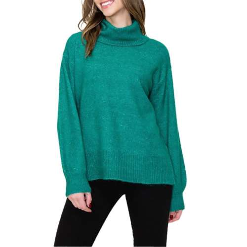 Women's Staccato Balloon Sleeve Cowl Neck Pullover Sweater