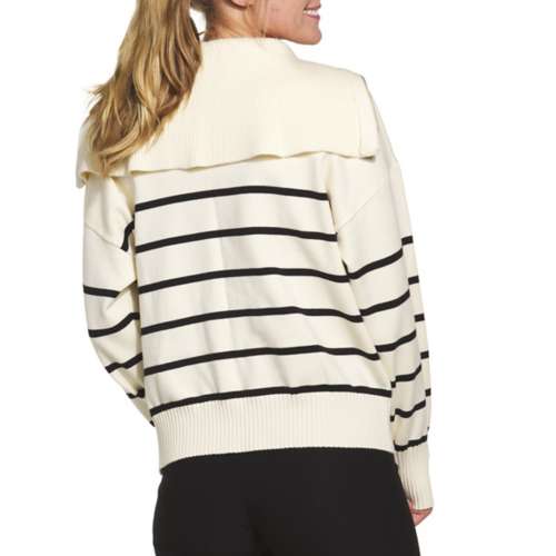 Women's Hem & Thread Sailor 1/4 Zip Sweater
