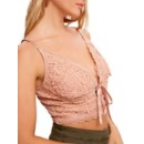 Women's Listicle Lacey Crop Woven Tank Top