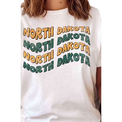 Women's A. Blush North Dakota Wavy Gameday T-Shirt