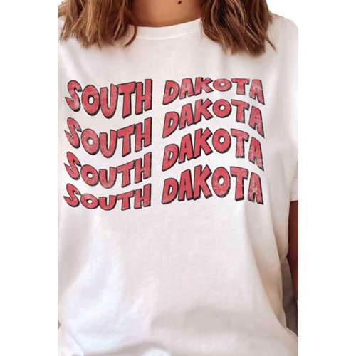 Women's A. Blush South Dakota Wavy Gameday T-Shirt