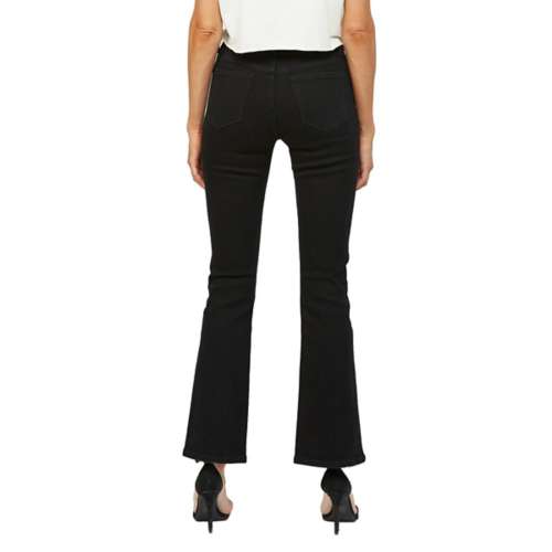 Women's Mica Denim Front Slit Slim Fit Bootcut Jeans