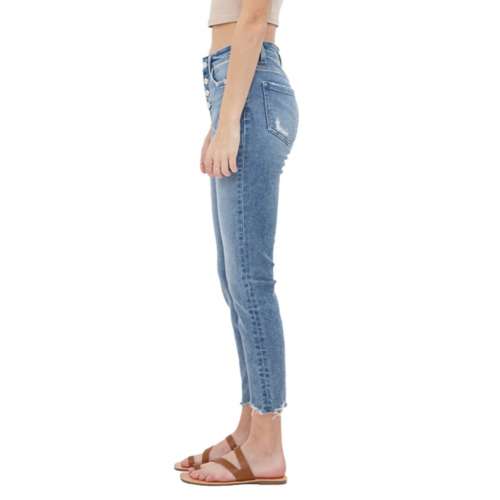 Women's Mica Denim Button Front Slim Fit Skinny Jeans