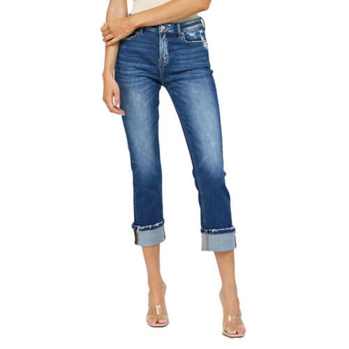Women's Mica Denim Cuff Relaxed Fit Straight Jeans