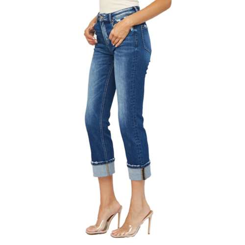 Women's Mica Denim Cuff Relaxed Fit Straight Jeans