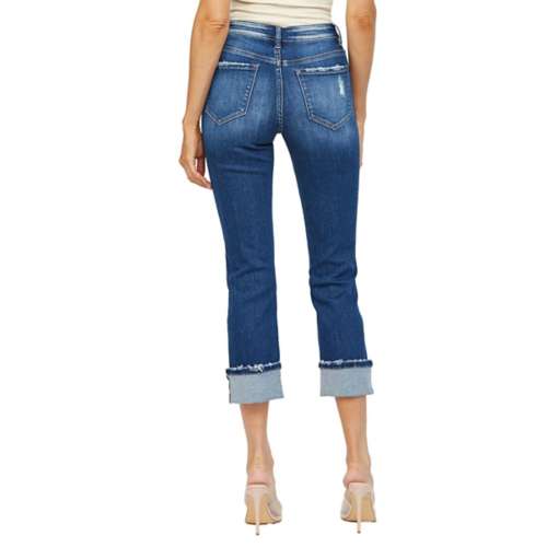 Women's Mica Denim Cuff Relaxed Fit Straight John jeans
