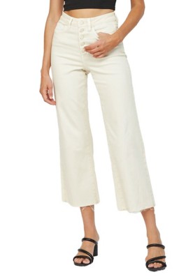Mica Denim Shamrock Stretchy Wide Leg Crop Jeans