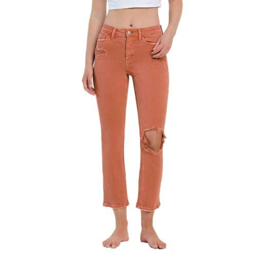 Women's Vervet Jeans Distressed Relaxed Fit Straight Jeans