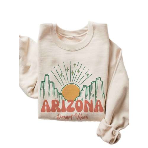 Women's Blume & Co Arizona Desert Vibes Sun Crewneck fringe sweatshirt