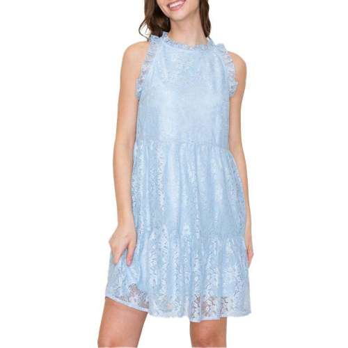 Women's Staccato Lace Tiered  Shift Dress