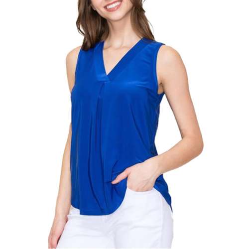 Women's Staccato Pleated Center Front Tank Top