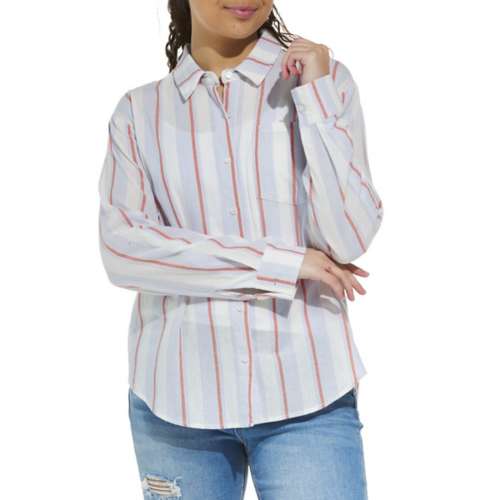Women's Hem & Thread Relaxed Stripe Long Sleeve Shirt