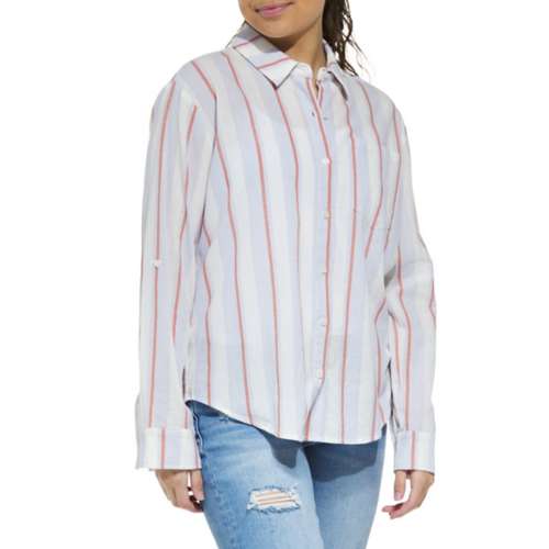 Women's Hem & Thread Relaxed Stripe Long Sleeve Shirt