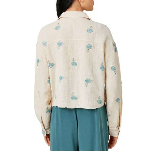 Women's Mystree bought Embroidery Denim Jacket
