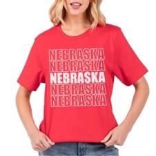 Gameday Social Women's Nebraska Cornhuskers Hansen Brush T-Shirt