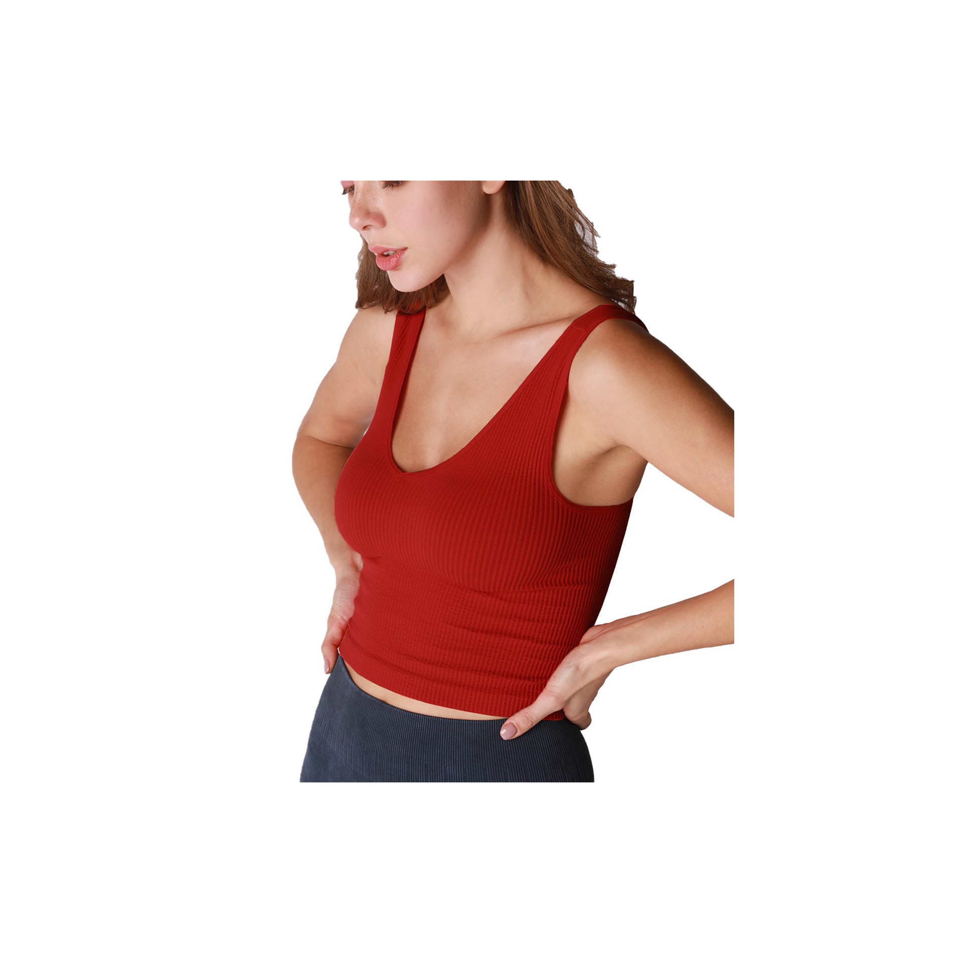 Women's Dex Clothing Embroidered Tie Front Tank Top