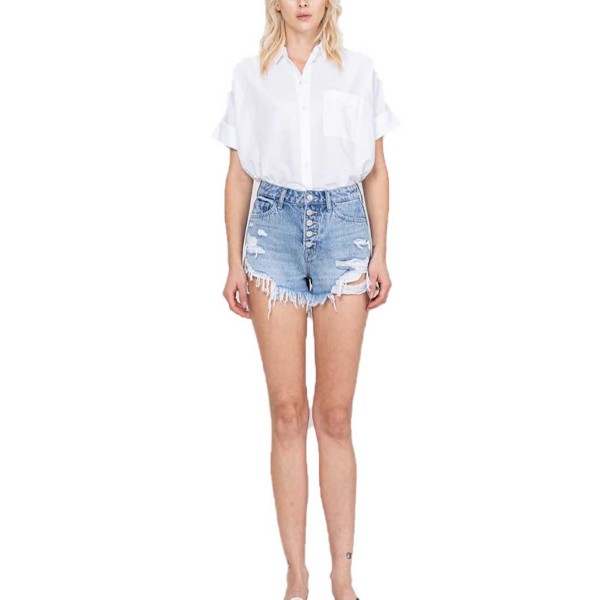 Women's Vervet Jeans Rigid Button Up High Rise Jean Shorts product image