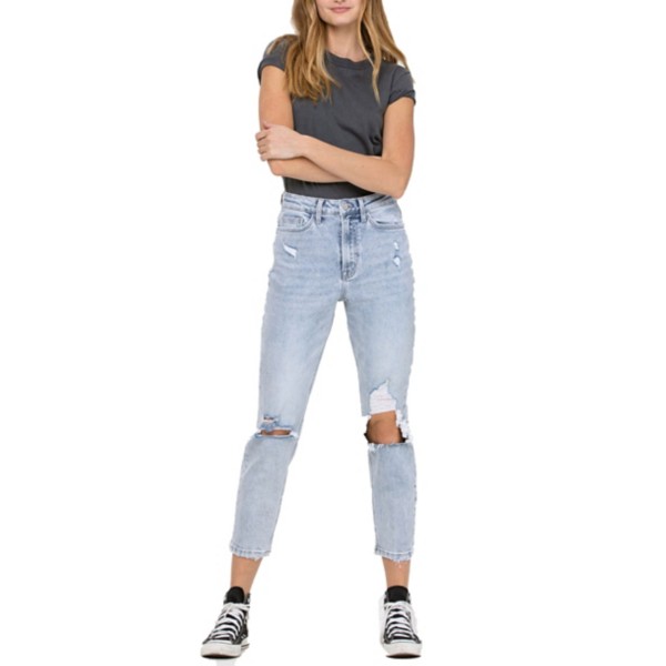 Women's Vervet Jeans Rip Relaxed Fit Mom Jeans product image