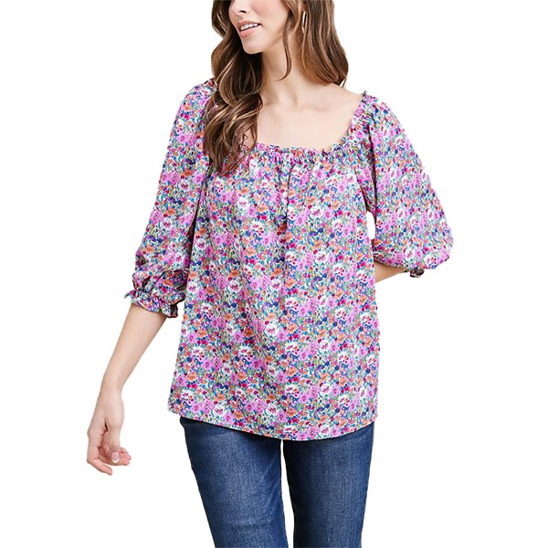 Women's Staccato Square Neck Floral Blouse product image
