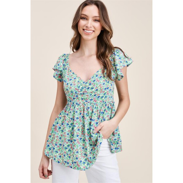 Women's Staccato Short Sleeve Flutter Top product image