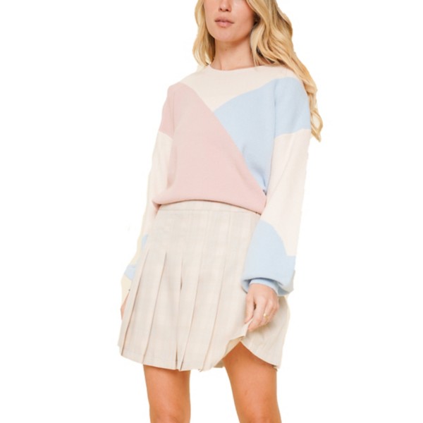 Women's Hem & Thread Check Pleat Skirt product image