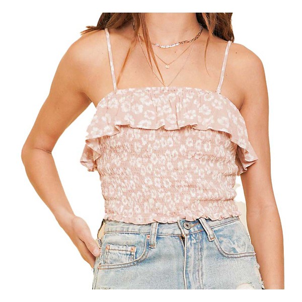 Women's Hem & Thread Floral Smoked Tank Top product image