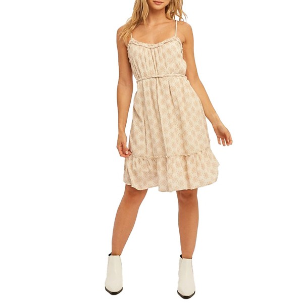 Women's Hem & Thread Mosaic Braid Mini Dress product image