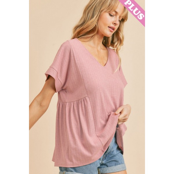 Women's First Love Plus Pointelle Rib Shirt product image