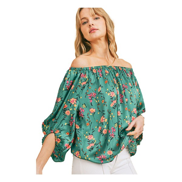 Women's First Love Plus Off The Shoulder Floral Top product image