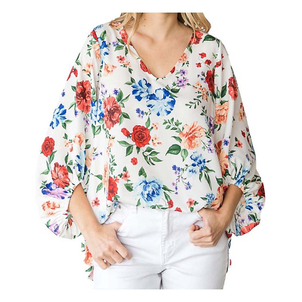 Women's First Love Plus Multi Floral Top product image