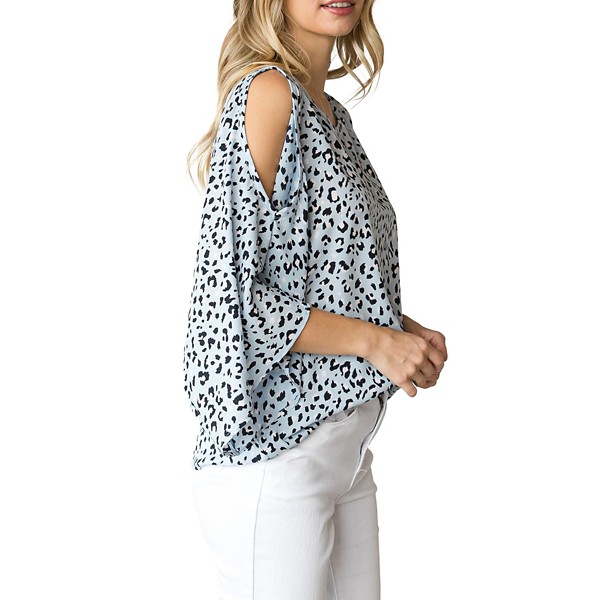 Women's First Love Plus Animal Cold Shoulder Blouse product image