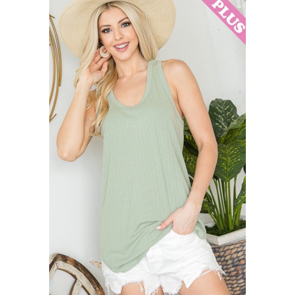 Women's First Love Plus Solid Racerback Tank Top product image