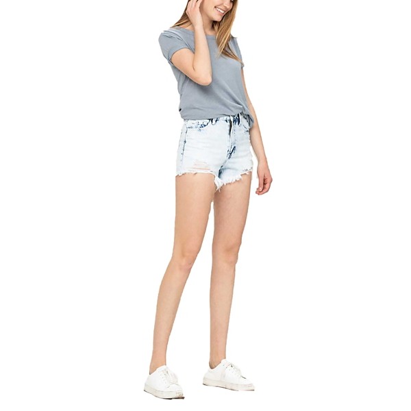 Women's Vervet Jeans Oath Super High Rise Distressed Fray Hem Mom Jean Shorts product image