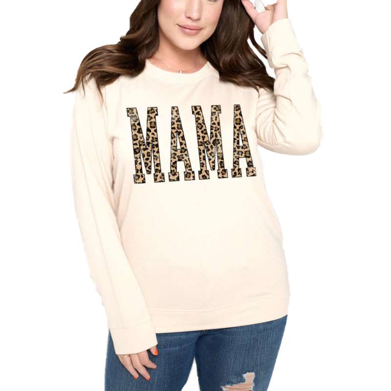 Women's Zutter Plus Mama Leopard Crewneck Sweatshirt