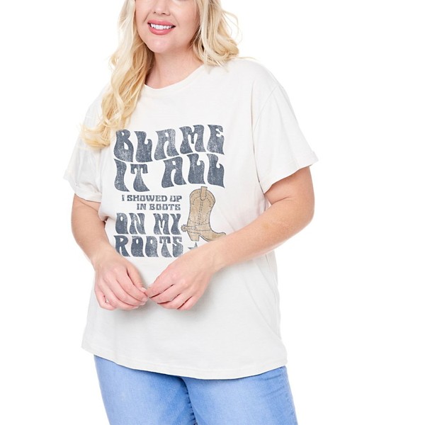 Women's Zutter Plus Blame It On Boots T-Shirt product image